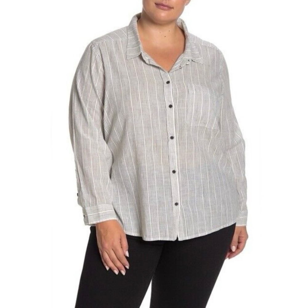 Lucky Brand Striped Cotton Button-Down Shirt